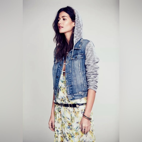 Free People Jackets & Blazers - Free People 100% Cotton Distressed Denim Jean Jacket Size Small